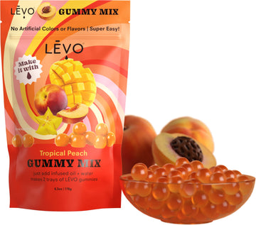 LEVO Gummy Mix - Tropical Peach - Makes 64 Gummies - 1 Pack - Orange