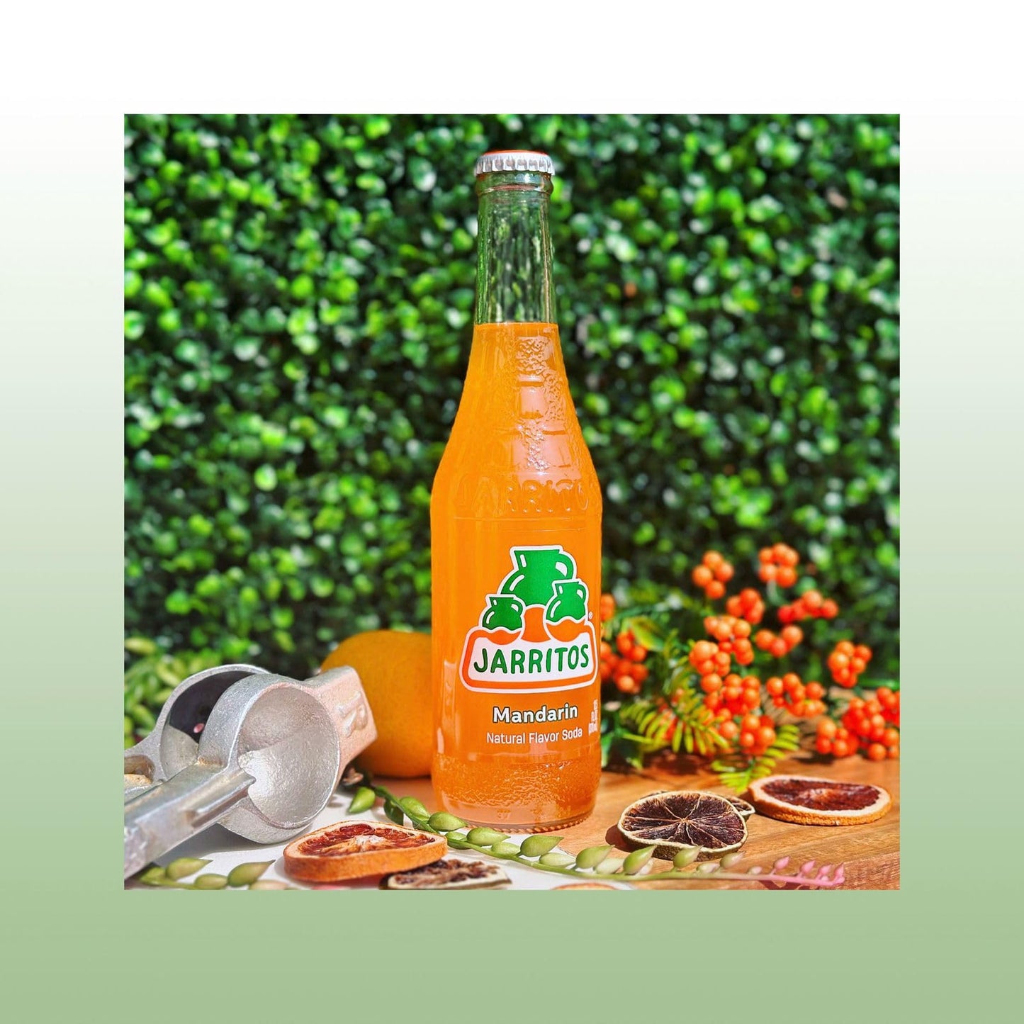 Jarritos Mandarin Mexican Soft Drink 12 Fl Oz Glass Bottles 12 Pack