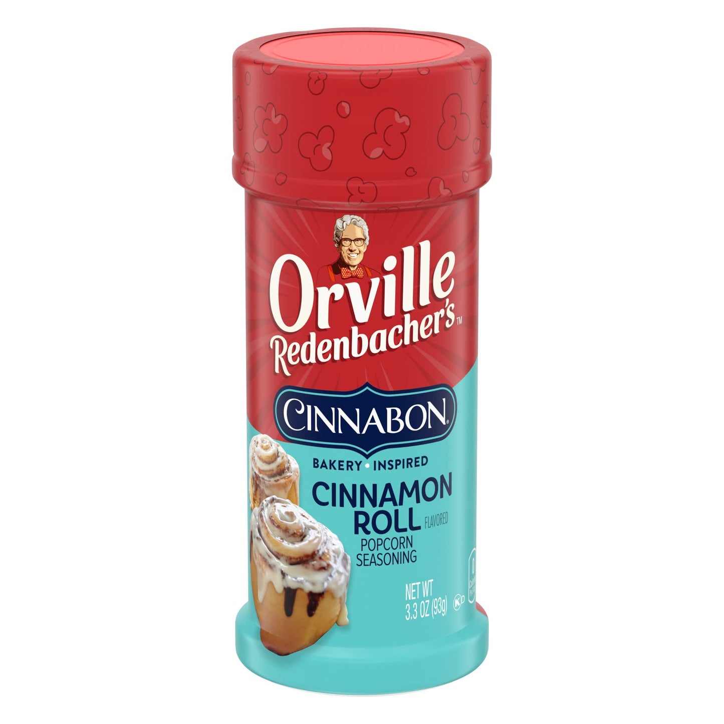 Orville Redenbachers Popcorn Seasoning Cinnabon Bakery Inspired, Cinnamon Roll Flavor, 3.3 oz.