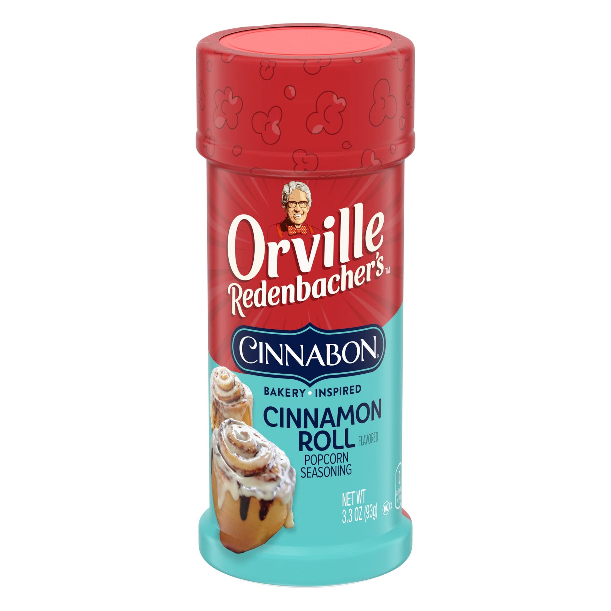 Orville Redenbachers Popcorn Seasoning Cinnabon Bakery Inspired, Cinnamon Roll Flavor, 3.3 oz.