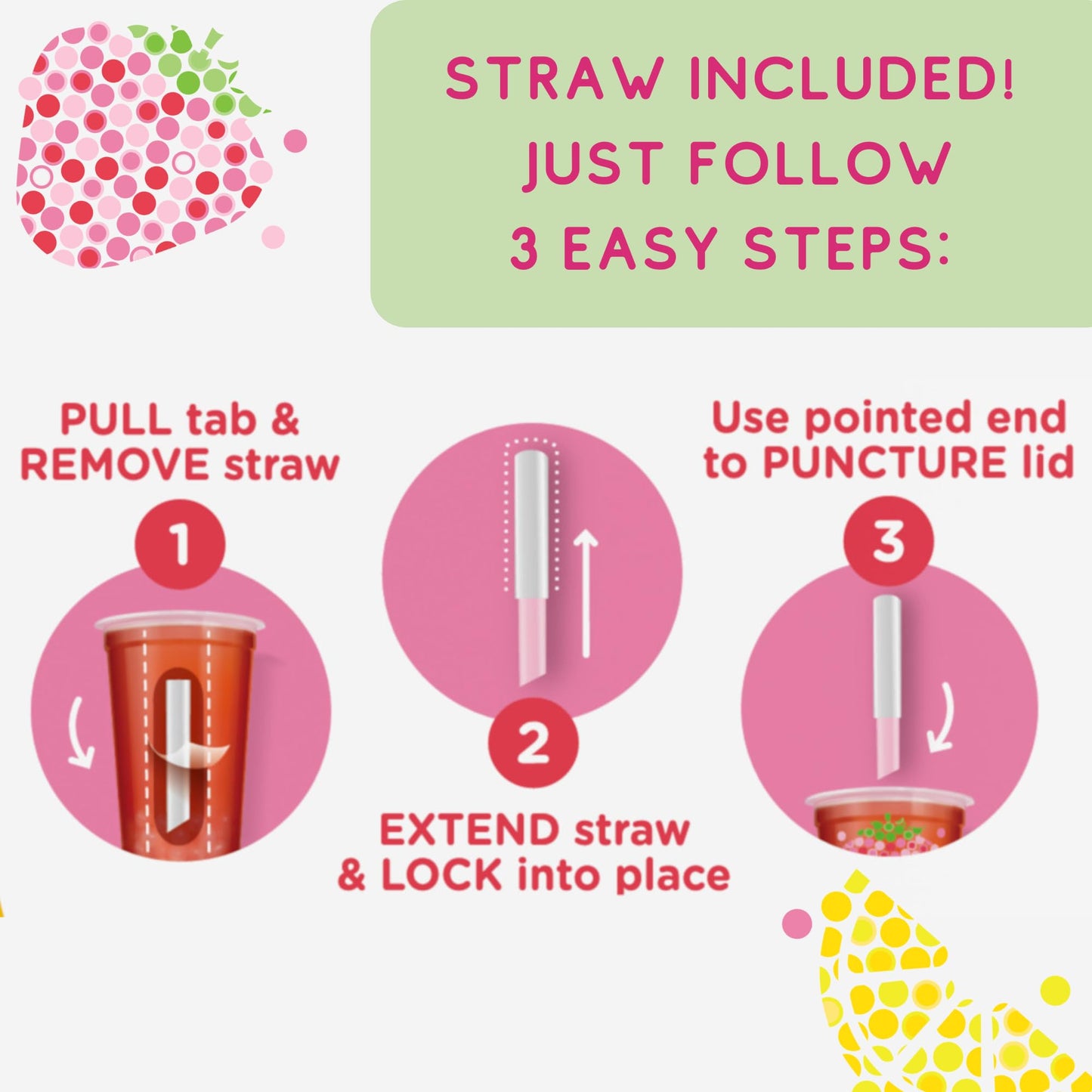 JOYBA Strawberry Rose Bubble Tea, 12 fl. oz. Cups, 4 Pack, Botanicals Infused