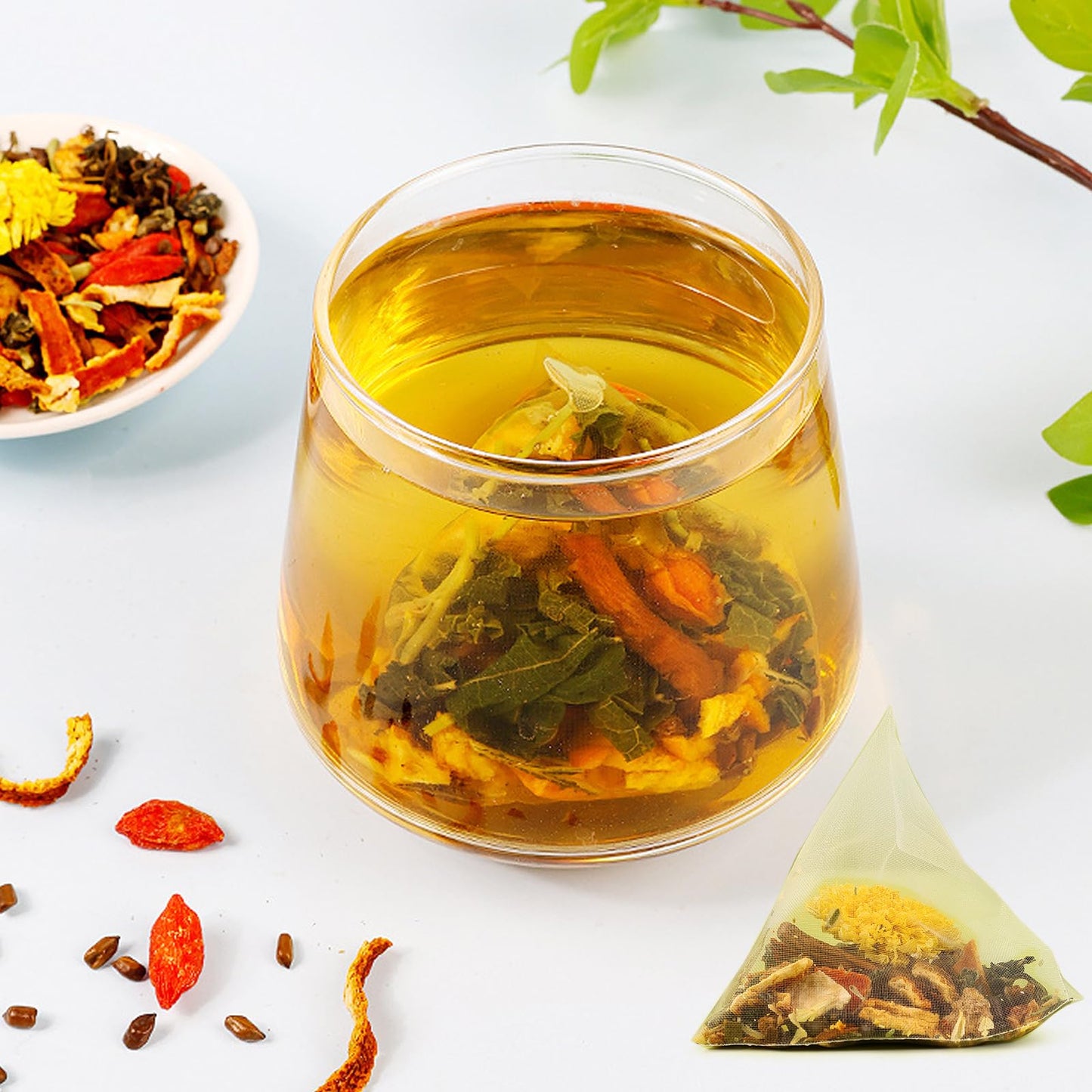 SIRDIKA Goji Berry Chrysanthemum Tea Bags, Vegan & Sugar-Free, 15 Bags per Box