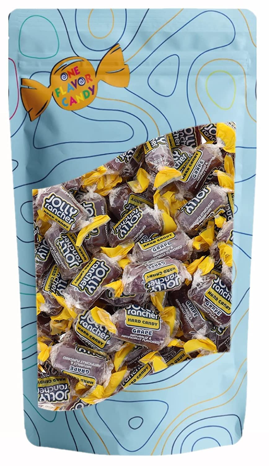 Jolly Rancher World'S Best Flavored Fruit Hard Candy Bulk Candies In Sealed Bag 32Oz Tasty Yummy Perfectly Delicious Time (Grape