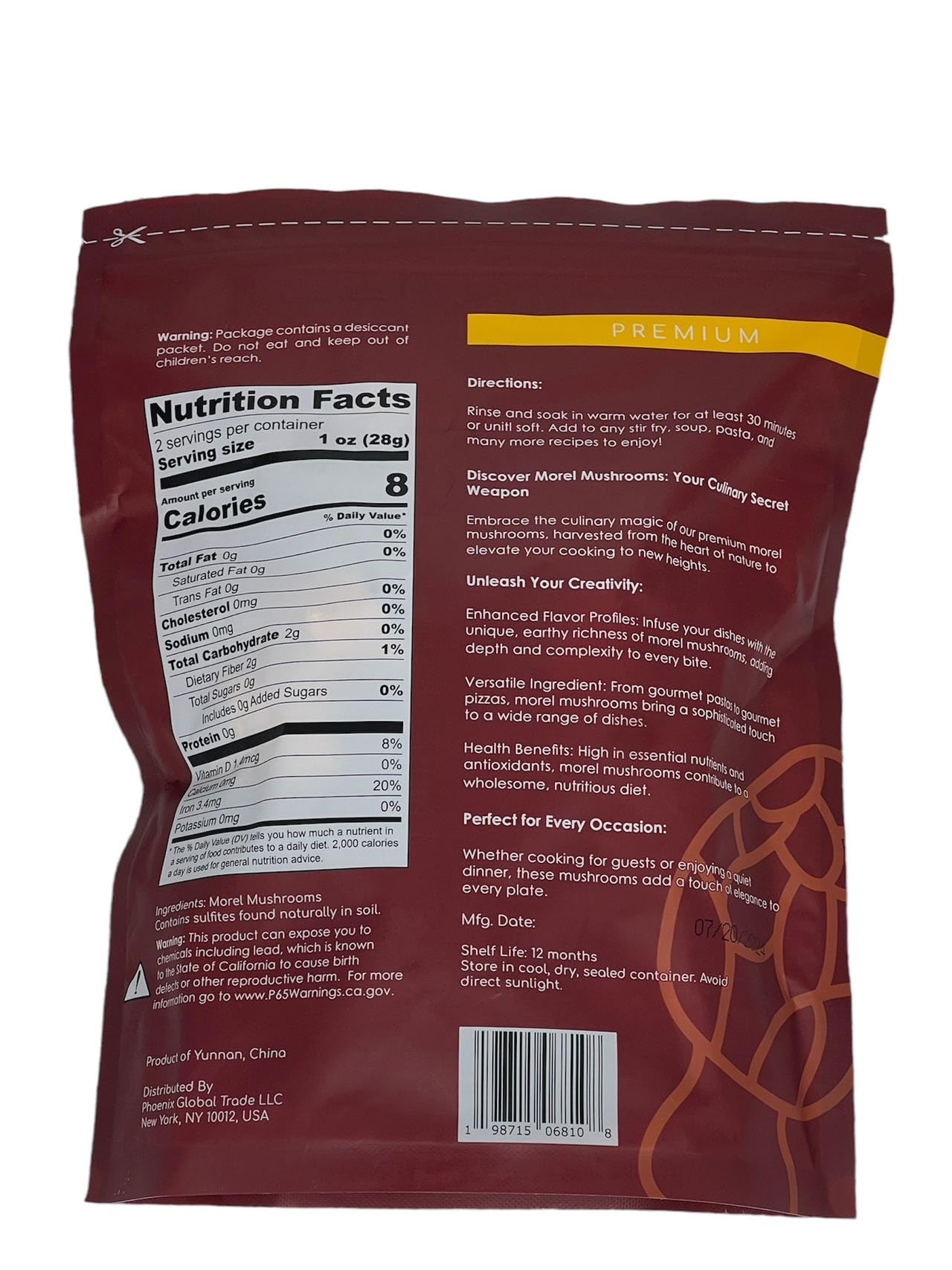 Season Harvests Dried Morel Mushrooms – Premium Gourmet Morels – 2oz – Vegan & Nutrient-Dense for Sauces and Stews