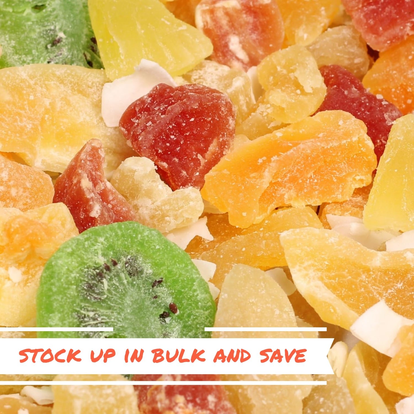 Tropical Deluxe Dried Mixed Fruit - By Its Delish, 2 Lbs Bulk Bag | Healthy Snacks For Adults | Fresh Snack Mix Dry Fruit | Pine