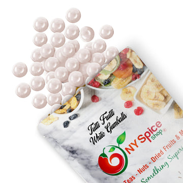 NY Spice Shop Tutti Frutti White Gumballs - 1 Pound Gumballs for Gumball Machine - Chewing Gum Dubble Bubble Gumballs - Fruit Fl