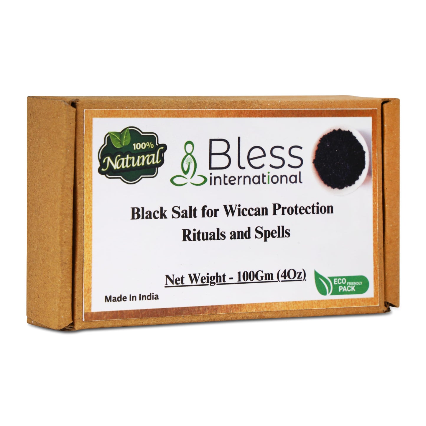 Bless International Black Salt For Wiccan Protection Rituals And Spells, 4 Oz(Ounce)