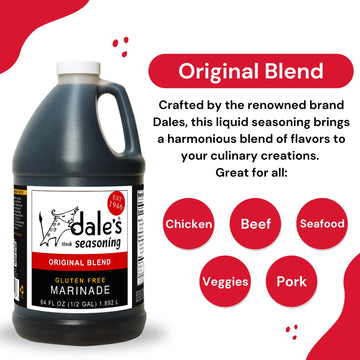 Dale'S Gluten-Free Steak, Poultry And Vegetable Marinade And Seasoning 64 Ounce Family Size (1/2 Gallon)