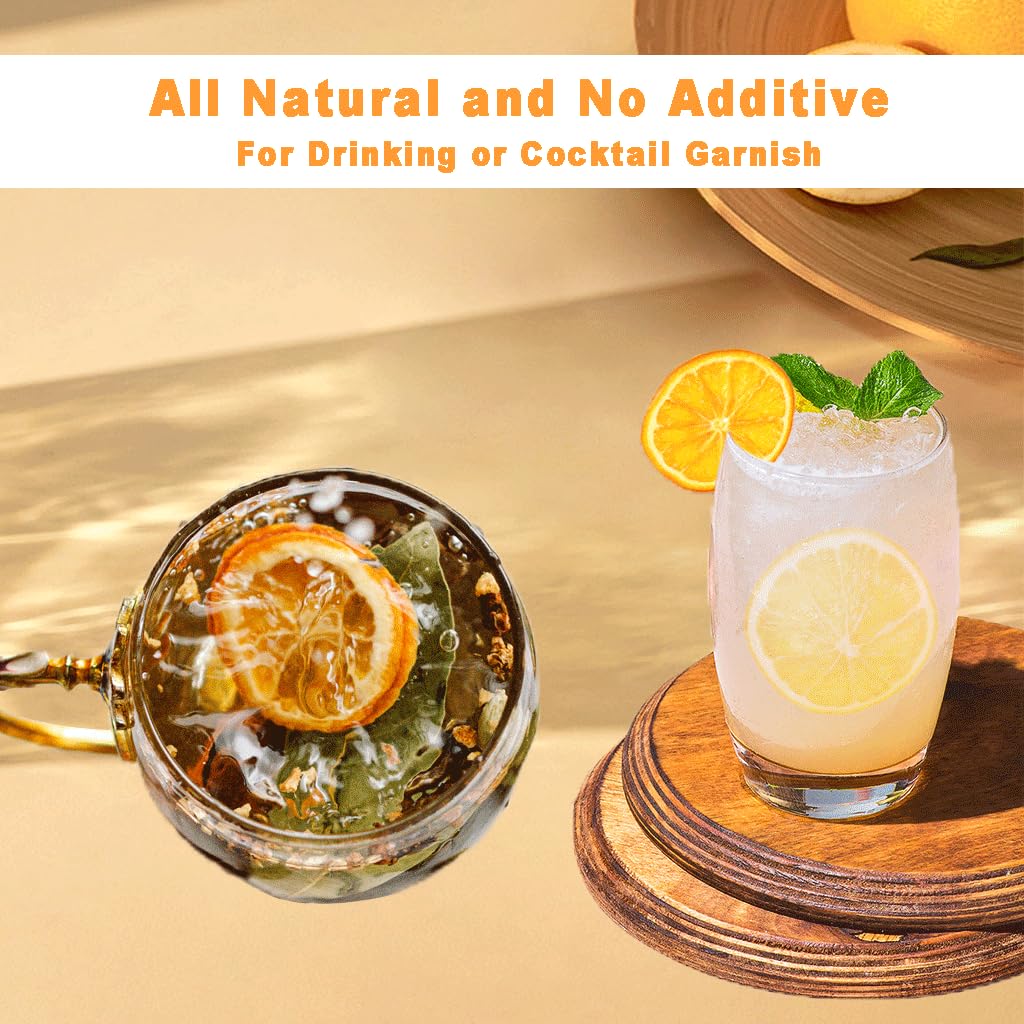 Mkostlich Dried Orange Slices, Natural Dehydrated, 8.81oz, Sugar-Free, Ideal for Cocktails and Crafts