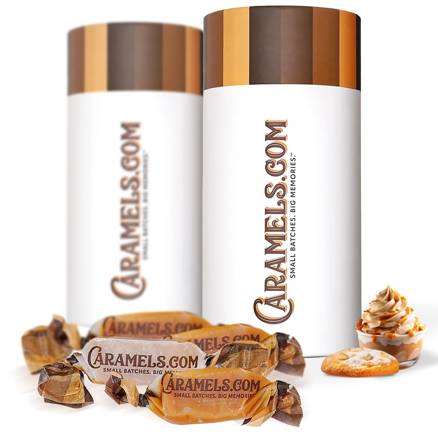 Caramels.com | Iced Caramel Latte and Sugar Cookie | Soft Caramel | Duo Pack | Individually Wrapped