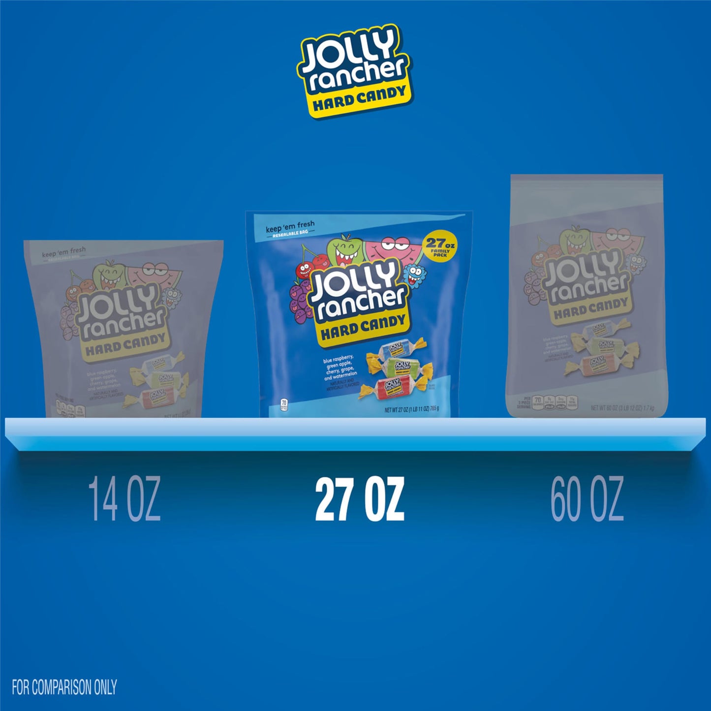 Jolly Rancher Original Fruit Flavored Hard Candy Bag, 27 Oz