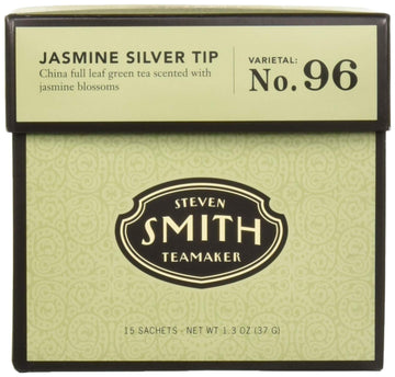 Smith Teamaker Jasmine Silver Tip Green Tea (Pack Of 6 - 15 Bag Each)