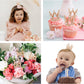 Fulanfudi Mini Crown Cake Topper Set, 16pcs, Rhinestone, Alloy, Small, Rose Gold, Baby Shower, Princess Birthday Decorations