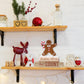 3Pcs Gingerbread Christmas Decorations Gingerbread Man Table Decor Wooden Gingerbread Candle Signs Gingerbread House Farmhouse Christmas Decoration Rustic Decorative Book Signs For Home Tiered Tray Shelf Xmas Gift Holiday