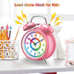 Peakeep Loud Alarm Clock For Kids Learning Telling Time Teaching Clock, 4 Inches Rainbow-Colored Twin Bell Analog Alarm Clock Ba