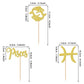 ZHUOWEISM 24 PCS Pisces Cupcake Toppers Glitter Gold Constellation Picks for Birthday Cake Decoration