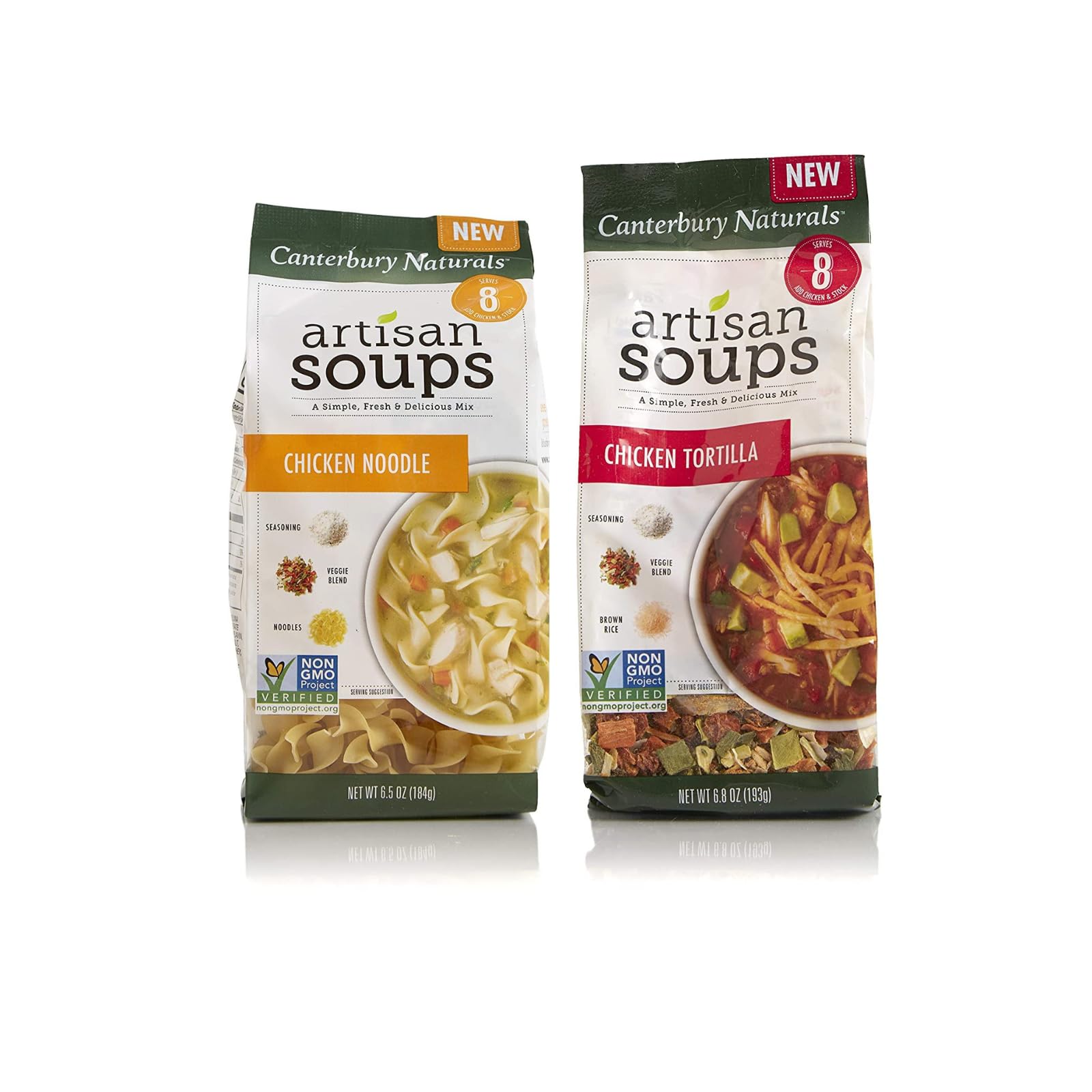 Artisan Soup Mix, Tortilla Soup Mix & Chicken Noodle Soup Mix, Non-FMO (Variety Pack)