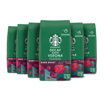 Starbucks Decaf Caff   Verona Dark Roast Ground Coffee, 12 Ounce (Pack Of 6)
