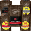 Jerky.com Hot Jerky Combo - Habanero, Ghost Pepper, Carolina Reaper, Classic - 2.5 oz Bags (Pack of 4)