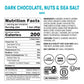 Fody Foods Dark Chocolate Nuts & Sea Salt Snack Bars, 12 Count, Vegan, Low FODMAP, Gluten Free, 5g Protein