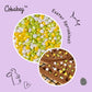 Cobakey Easter Sprinkles For Cookies 3.52 Ounce Spring Sprinkles For Baking Yellow & Green Edible Heart Perfect For Easter Cake