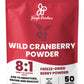 Jungle Powders Wild Cranberry Powder - Unsweetened Freeze-Dried Cranberries - 7 Ounce - Red