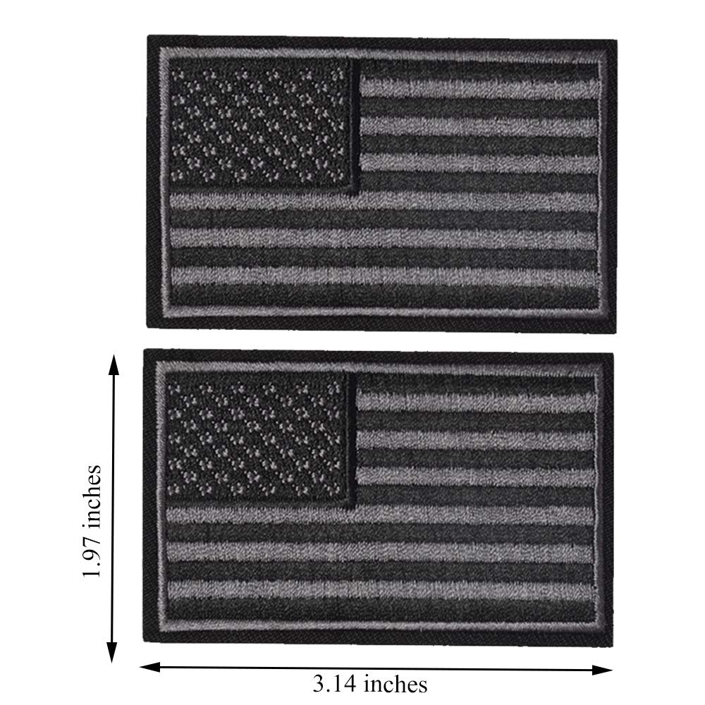 2 Pieces Tactical Usa Flag Patch Green  Blue American Flag Us United States Of America Military Uniform Emblem Patches