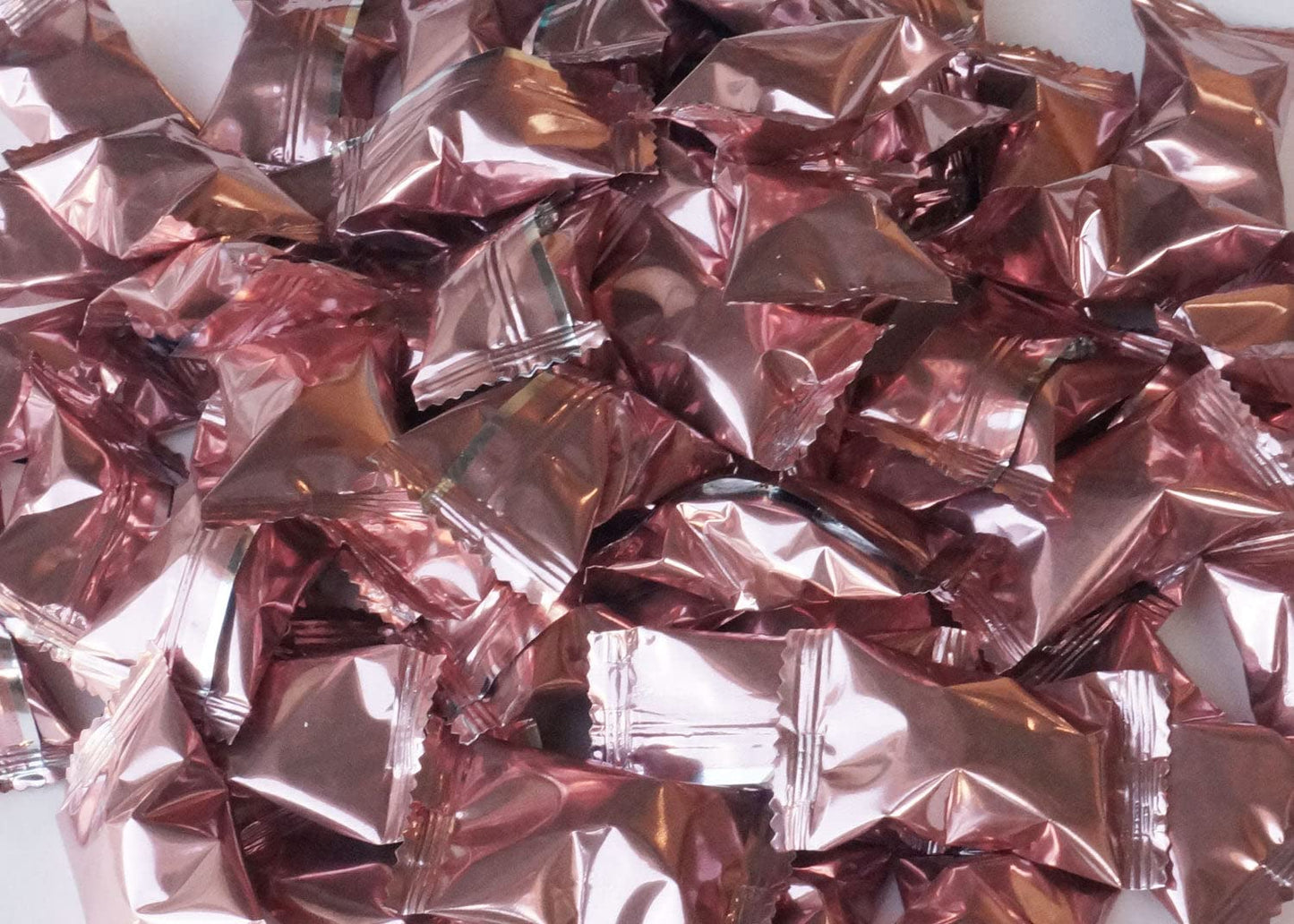 One Pack Of 50 Pieces Metallic Rose Gold Party Buttermints 7 Ounce