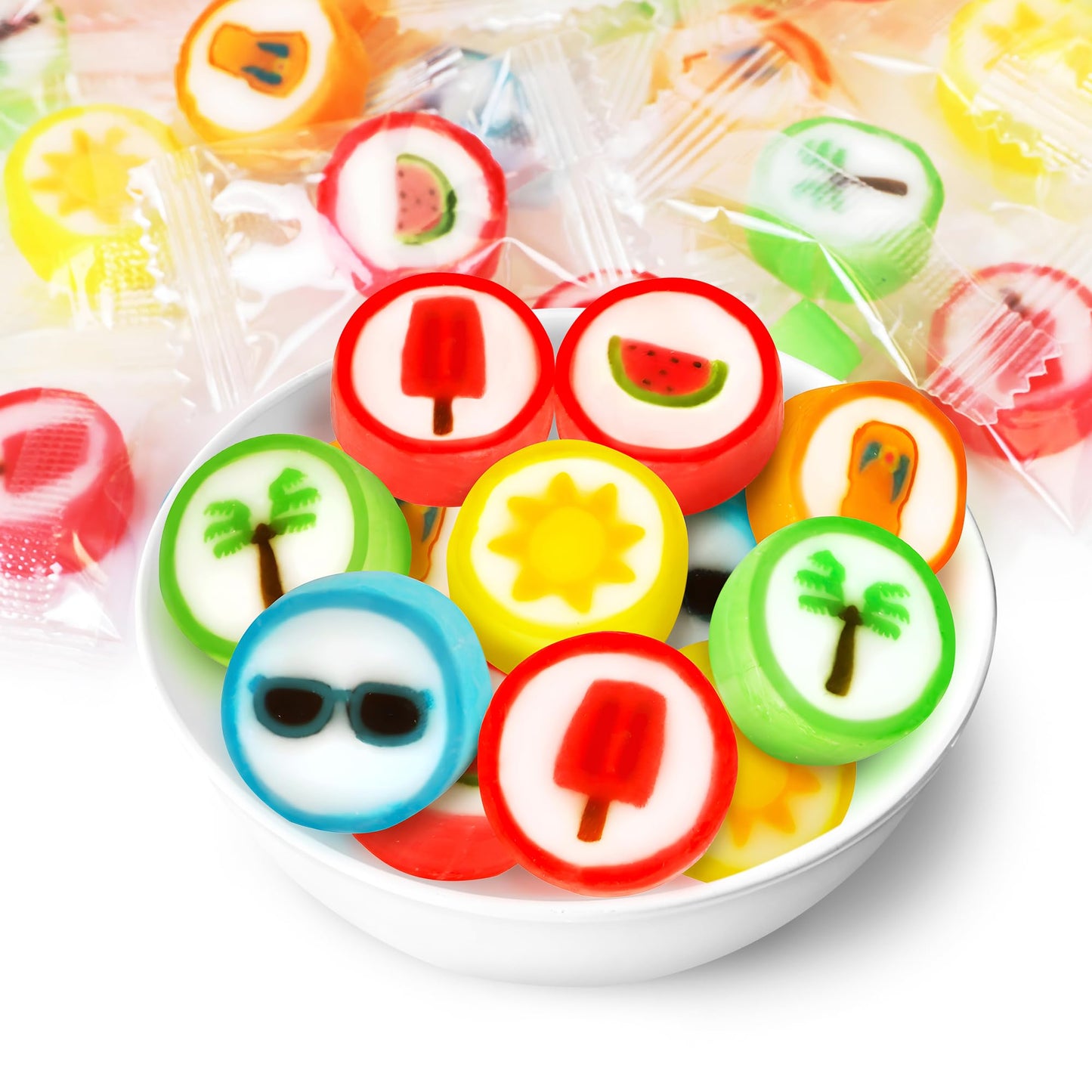 Summer Candy - Hard Candy Bulk 1 Lb Bag Of Individually Wrapped Small Candy (Approx. 116 Pcs) Hard Candies Assortment - Great Fo