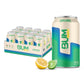 Bum Energy Sugar-Free Energy Drink, Citrus Burst, Lightly Carbonated, Natural Caffeine, 12 oz, Pack of 12