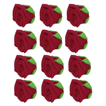 Confect Edible Deep Burgundy Rose Toppers - Edible Roses For Cake & Cupcake Decorations, Perfect For Weddings & Special Occasion