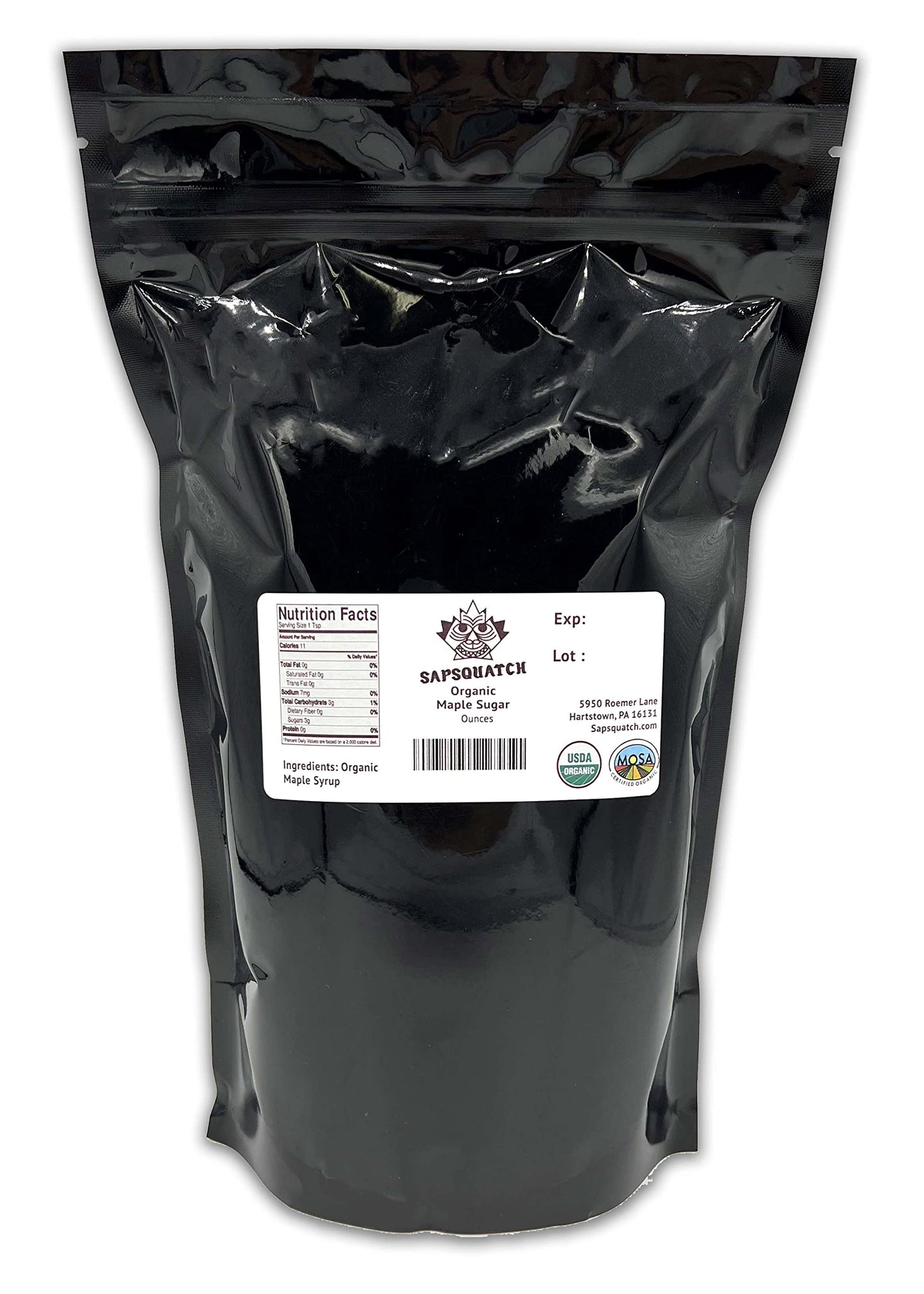 Sapsquatch Organic Maple Sugar, 32 Ounce (2 Pounds), Pack of 1