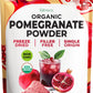 Gya Tea Co Pomegranate Powder 1.1lb (17.64 Oz) - 100% USDA Organic Freeze-Dried Whole Fruit - Antioxidant Rich Superfood for Drinks & More - Immunity & Energy Boost - Non-GMO  Gluten-Free  Sugar-Free