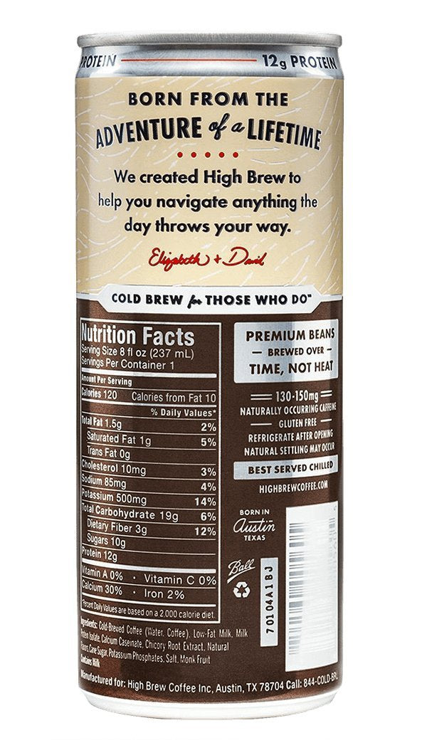 High Brew Coffee Creamy Cappuccino with Protein, 8 fl. oz. (Pack of 30)