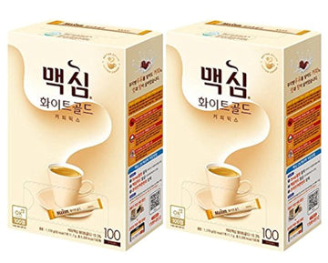 Maxim Coffee Mix, Instant Coffee (  ? ?      ?) 100 sticks/pack (White Gold, 100 Sticks x 2 Box)