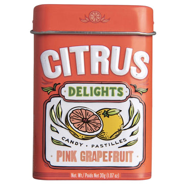 Citrus Delights Pink Grapefruit Candy | Natural Ingredients, No Artificial Colors Or Flavors | Kosher Certified, Vegan, Gluten F