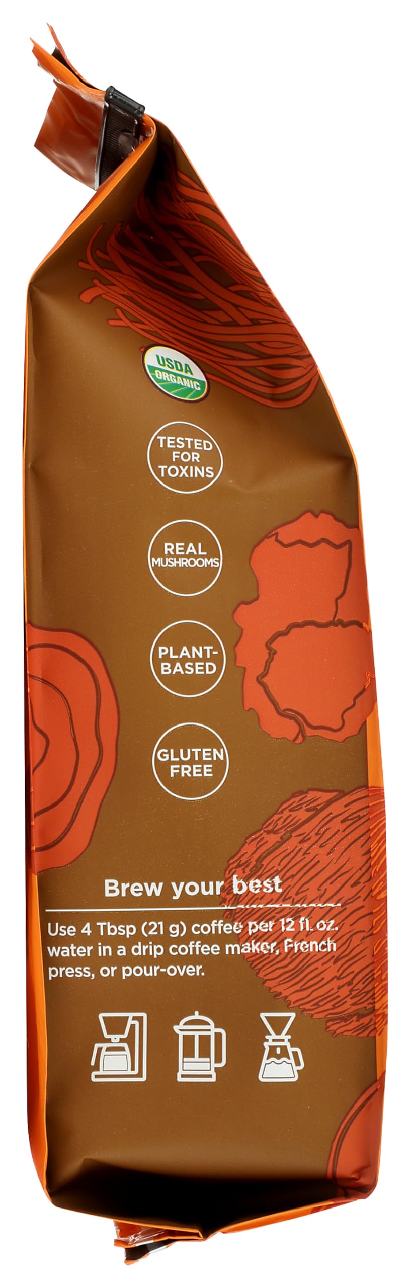 FOUR SIGMATIC Organic Focus Half Caf Ground Coffee  10 OZ