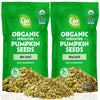 Go_Raws Sprouted Organic Pumpkin Seeds with Sea Salt (Pack of 2, 22 oz Each) - 44 oz Total - Plant-Based Protein, Vegan, Gluten-