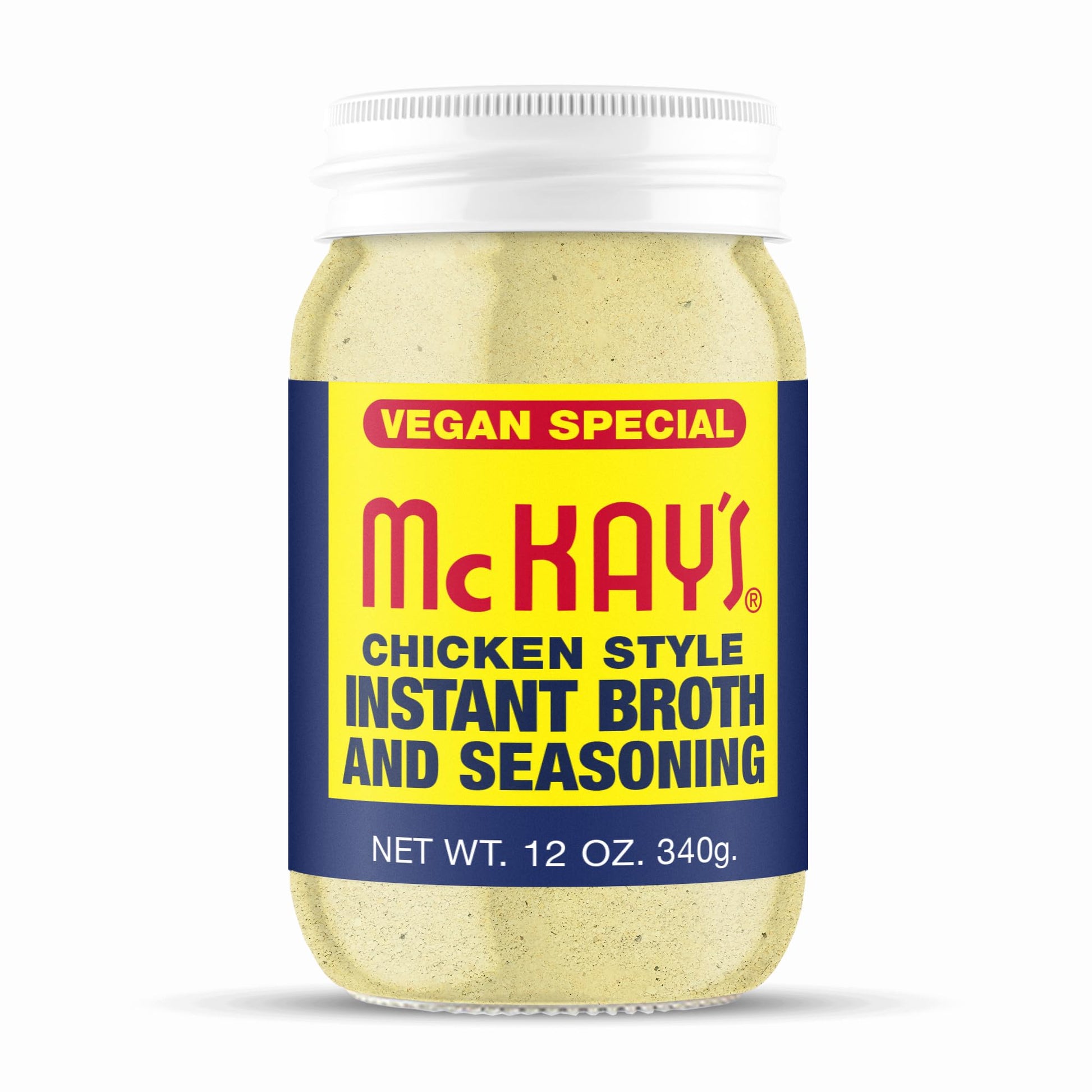 McKay s Vegan Chicken Flavored Soup Seasoning, Gluten Free, Vegetarian Instant Broth, Bullion Powdered Seasoning, Good on Meats