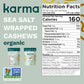 Organic Cashews by Karma Nuts, Vegan, Gluten Free, Low Net Carb, Natural, Everyday Nut Snack, Great For Baking, Resealable Bulk