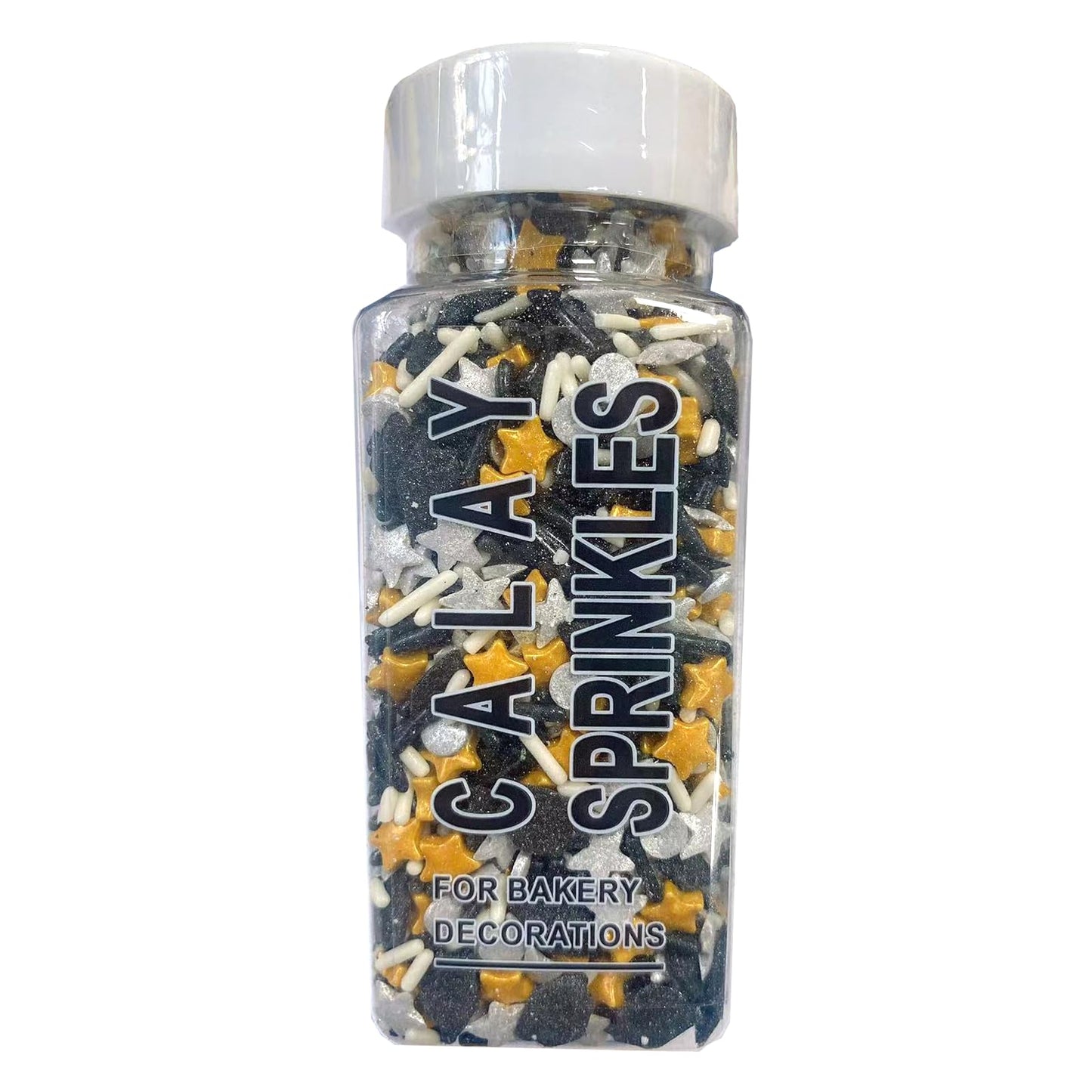 Sentovac Graduation Sprinkles Black Gold Sliver White Mix Edible Sprinkle Graduation Season Theme For Cake Decorating Candy Cupc