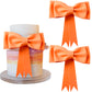 YCTHUNFISH 2 Pack Oversized Pink Bow Cake Topper Kit - EVA Foam Princess Cupcake Picks for Birthday, Baby Shower, Wedding, Orange