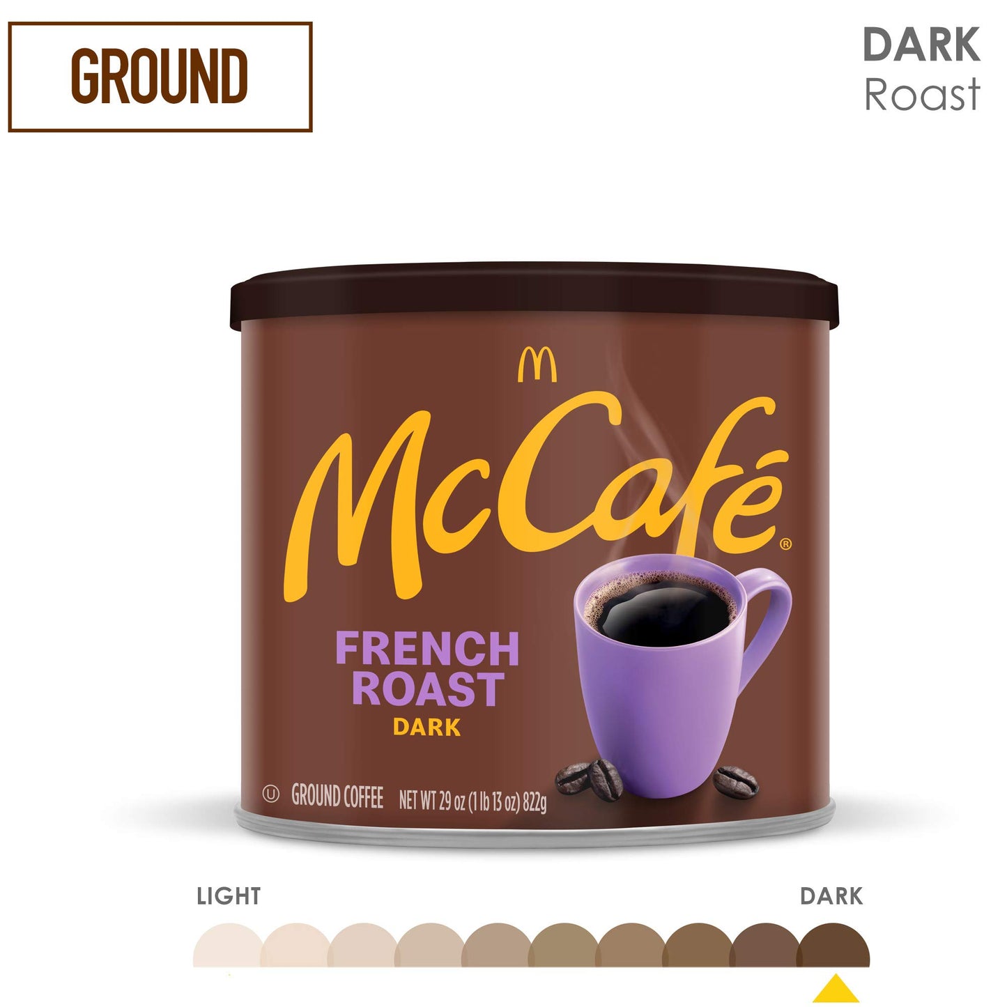 McCafe French Roast  Dark Roast Ground Coffee  29 oz Canister