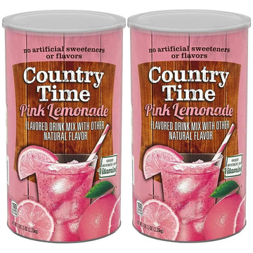 Powdered Pink Lemonade Drink Mix- CountryTime Refreshing Pink Lemonade Mix Powder Drink with Other Natural Flavor - Packaged in 