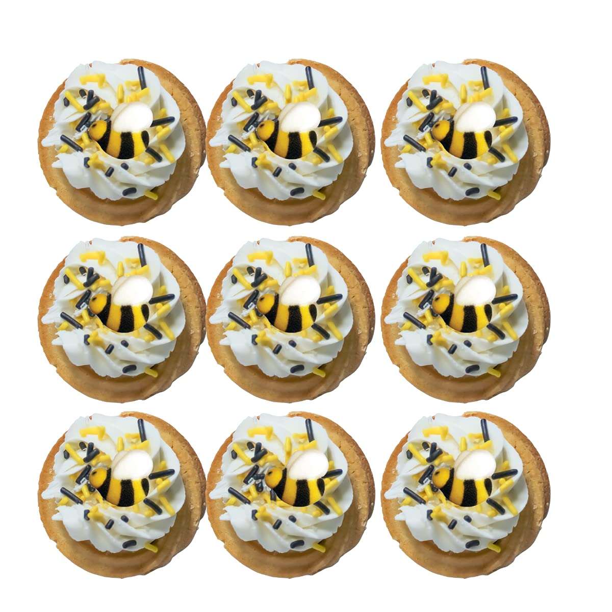 Sprinkle Deco Edible Confetti Sprinkles 6oz - BumbleBee Yellow Black White for Cake, Cookie, Cupcake, Ice Cream, Donut