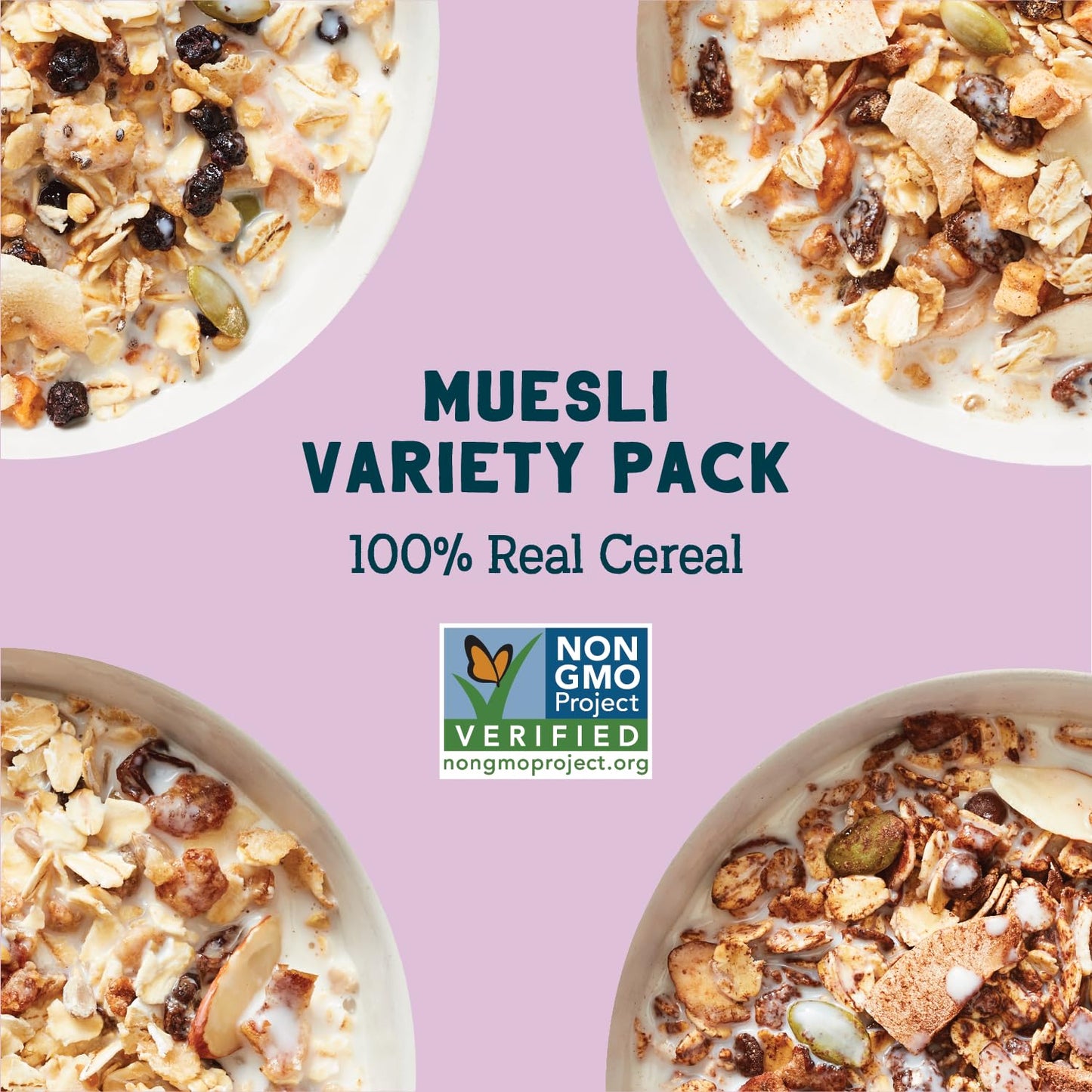Seven Sundays Muesli Cereal Variety Pack - 4 Count, 12 Oz Bag - Certified Gluten Free Muesli - Non Gmo, No Refined Sugar And Kos