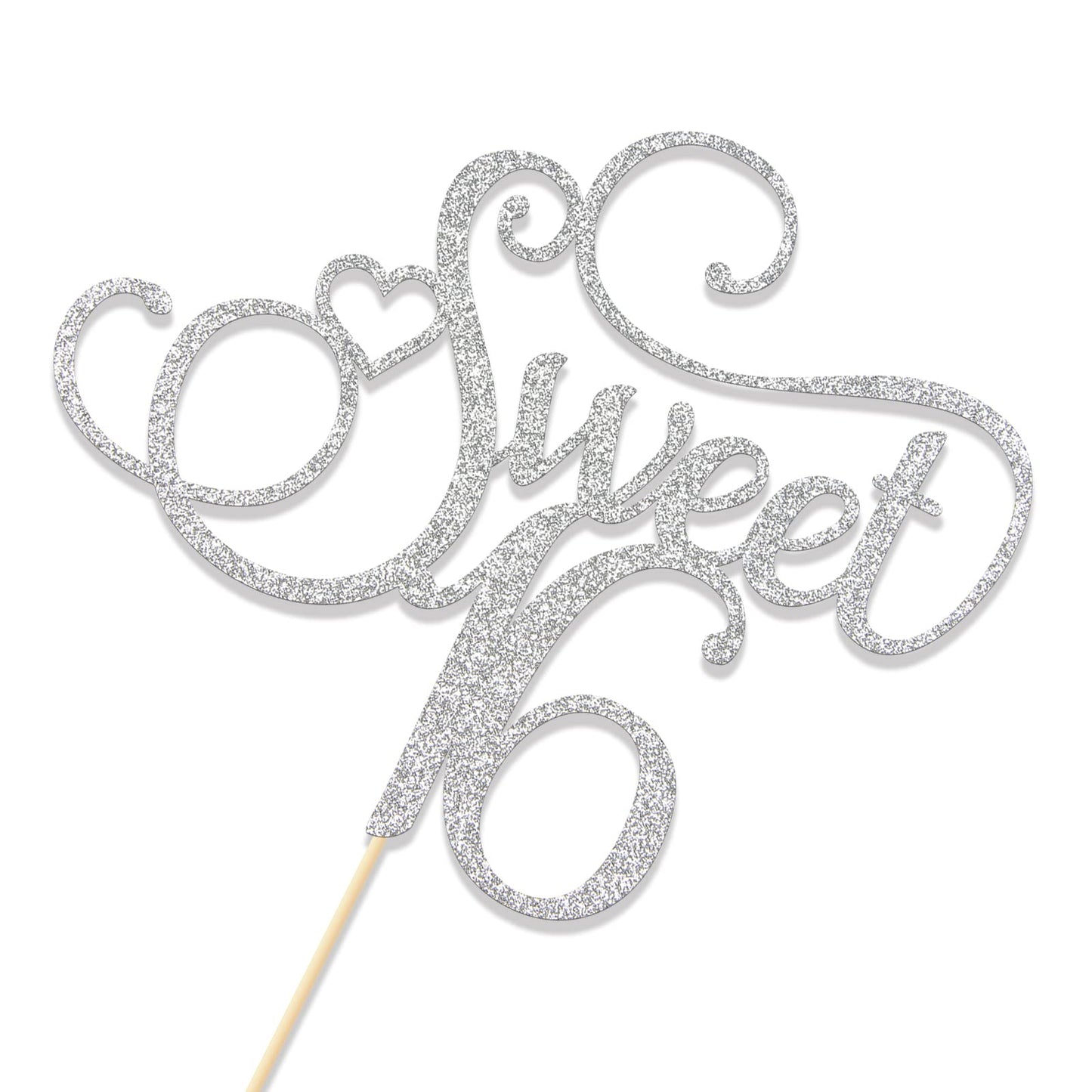 Kakaswa Sweet 16 Cake Topper, Happy 16Th Birthday Party Supplies, Sweet Sixteen Theme Party Decorations, Cheers To 16 Years Birt