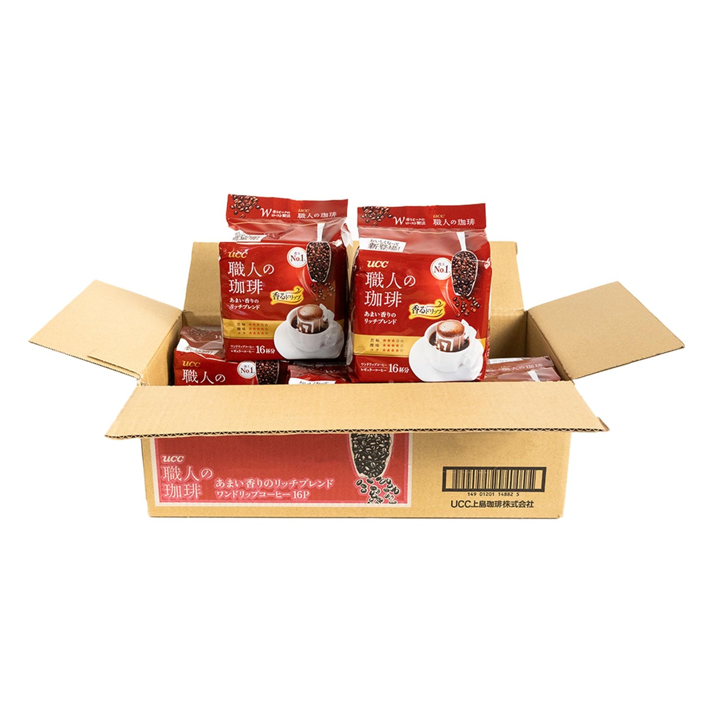 Ucc Shokunin Coffee Rich Blend, Single Serve Japanese Style Pour Over Coffee, Imported From Japan, 96 Individual Bags, 0.25 Oz (