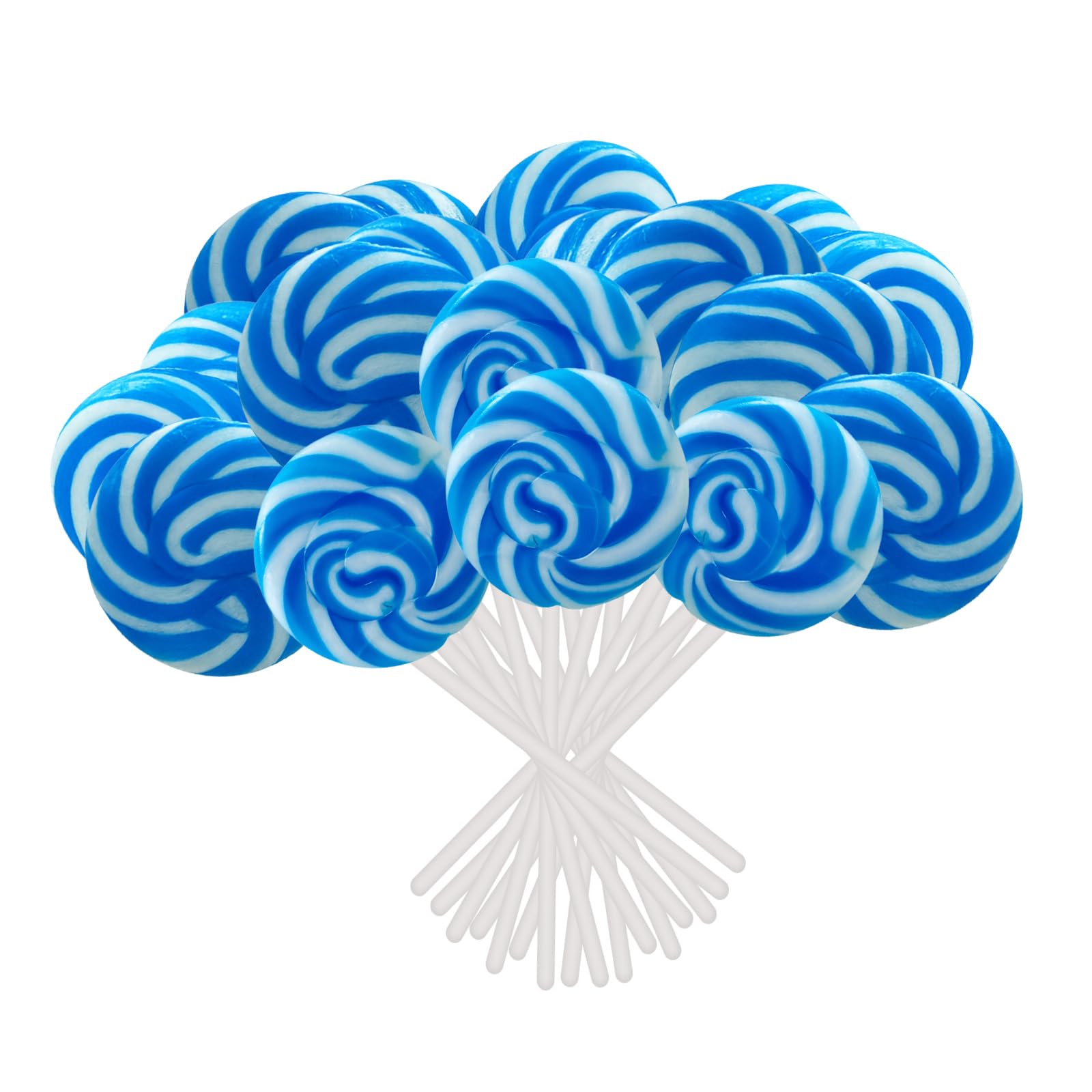 20 Pack Something Blue Twisty & Swirl Lollipops - Lollipop Candy Individually Wrapped Bulk For Beverage-Inspired Day - Candy Swirl Lollipops Suckers For Wedding  Baby Shower And Birthday