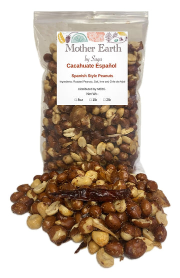 Cacahuate espaol - Roasted peanuts Lime Salt with Chile de Arbol - Cacahuate sal limon y Chile de Arbol Authentic Mexican Style 